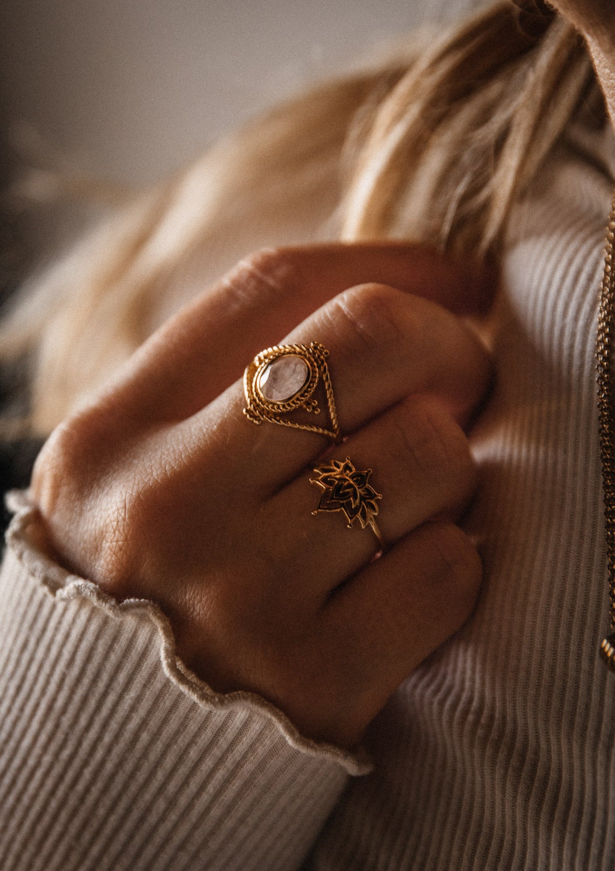 Bague Quartz Rose - Douceur Éclairée