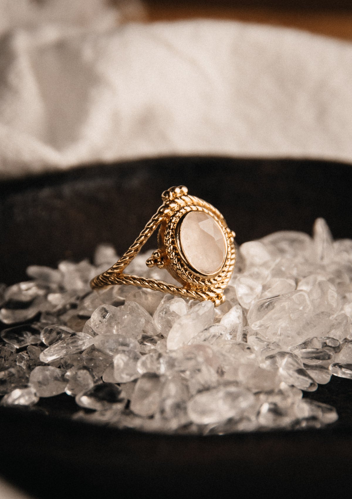 Bague Quartz Rose - Douceur Éclairée