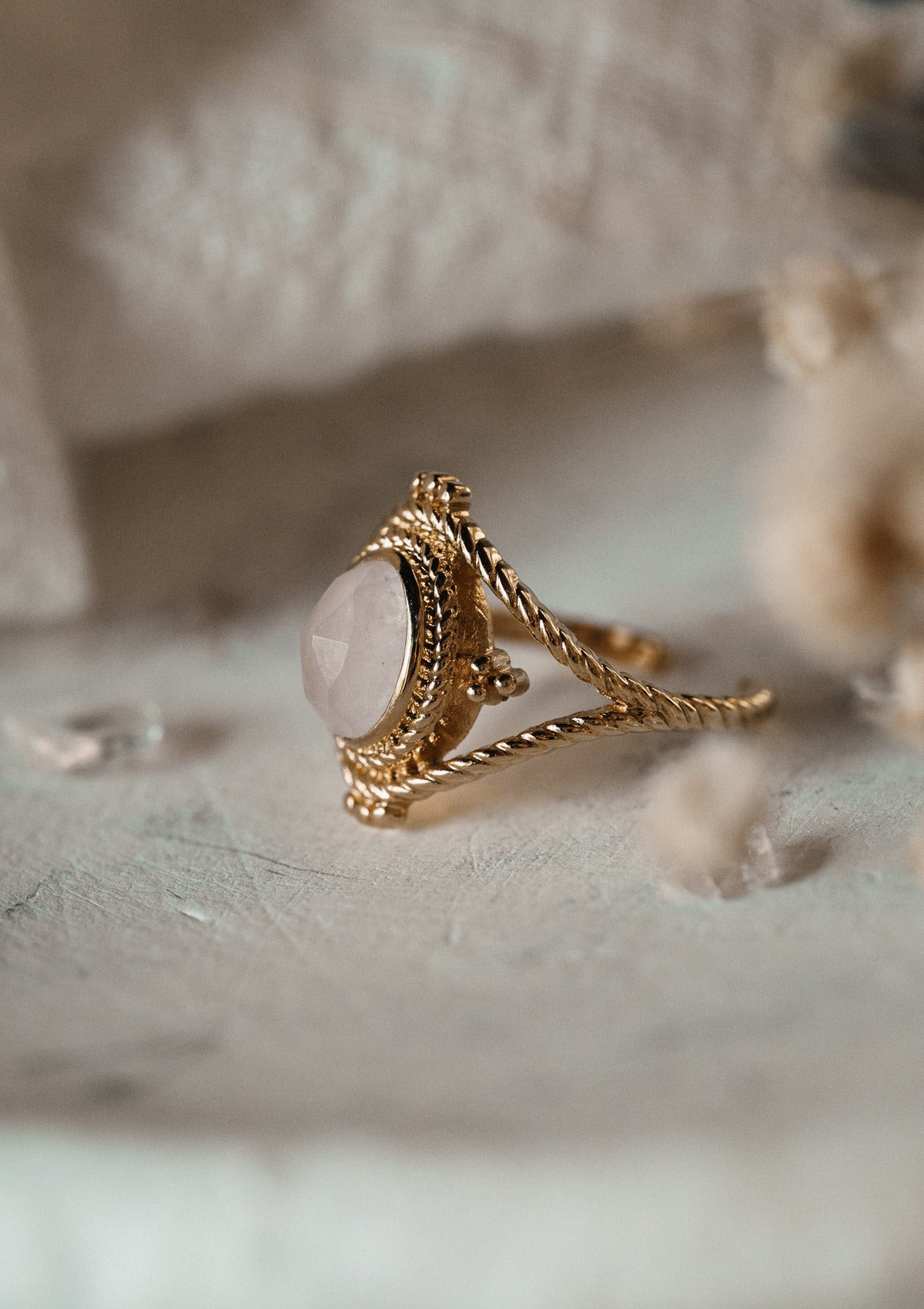 Bague Quartz Rose - Douceur Éclairée